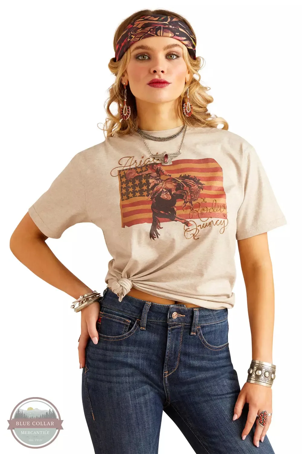 10048669 Rodeo Quincy Flag T-Shirt