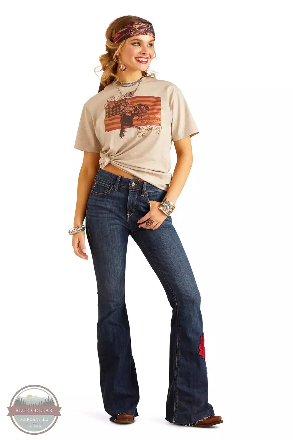 10048669 Rodeo Quincy Flag T-Shirt