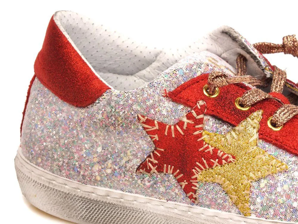 2STARS Sneakers Arancio Glitter  Multicolore 2SD1864