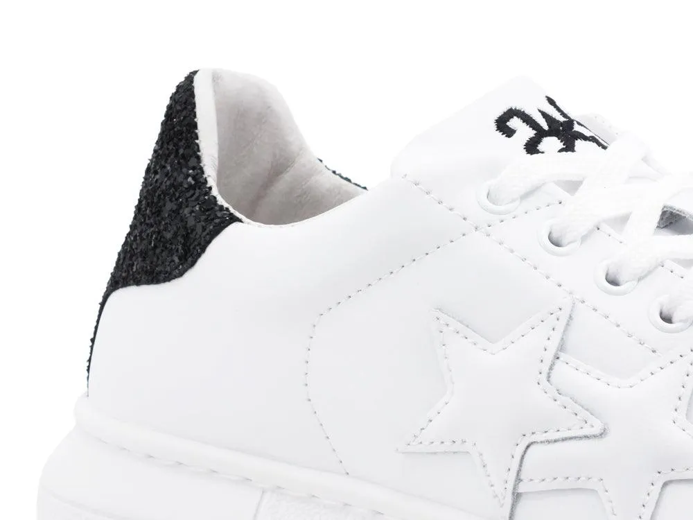 2STARS Sneakers Glitter White Black 2SD2885