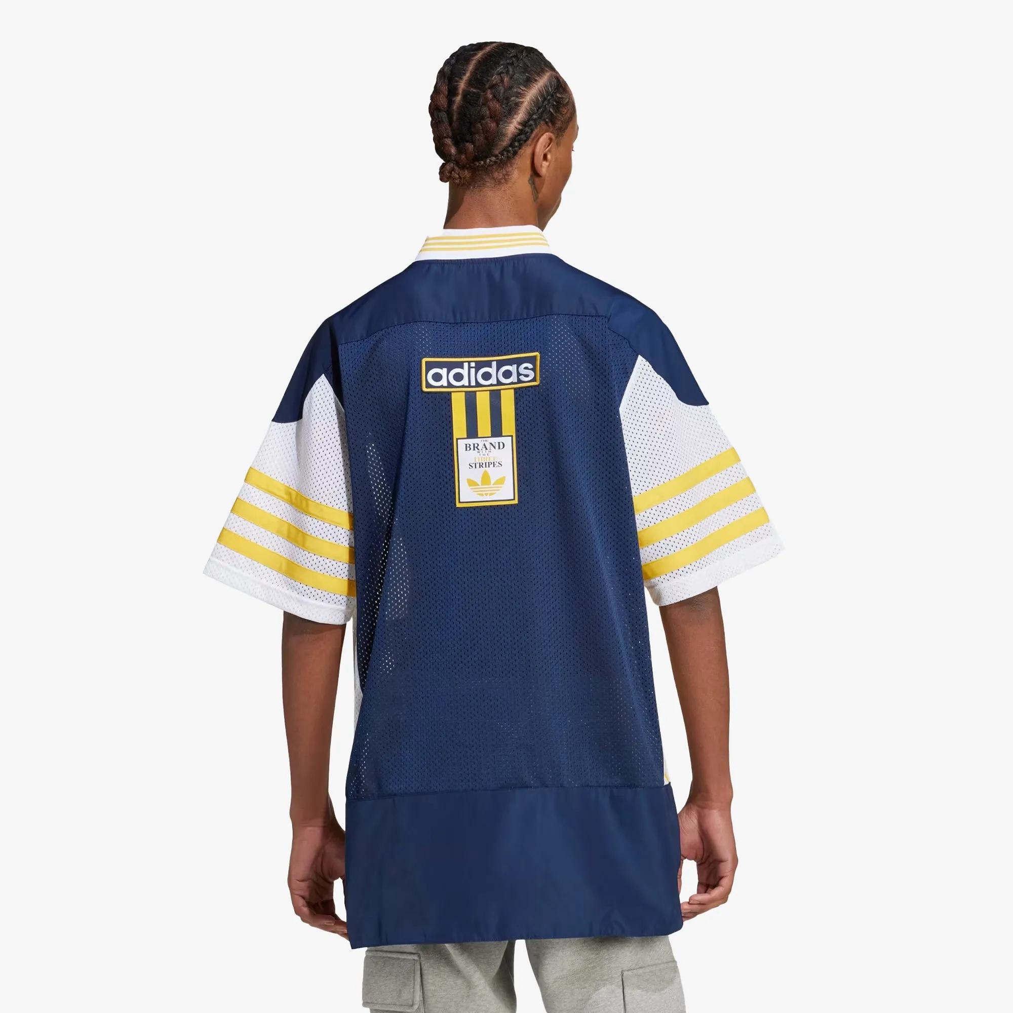 Adidas Originals | ADICOLOR ADIBREAK MESH JERSEY  { NIGHT INDIGO/WHITE/BOLD GOLD