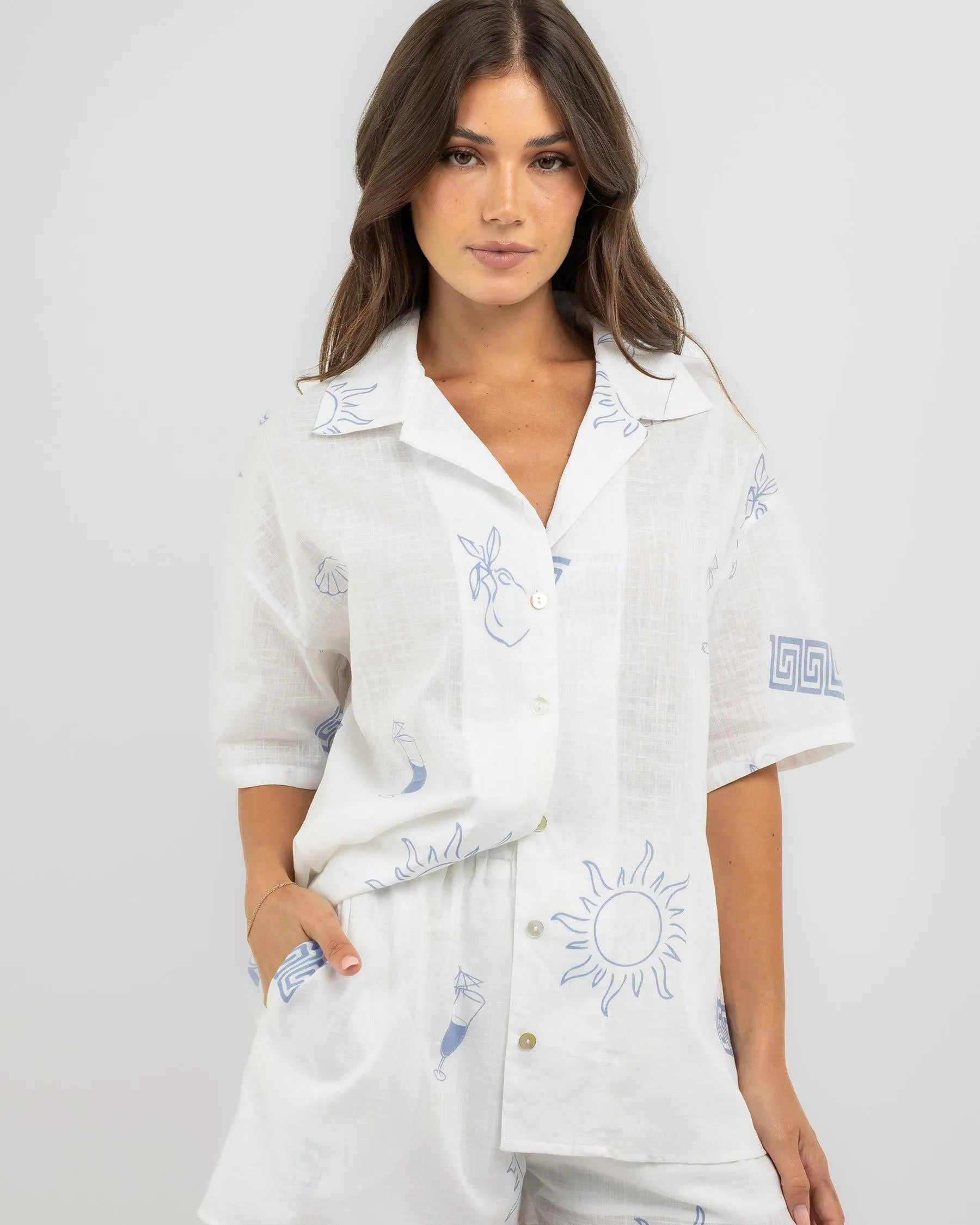 Alice Cotton Set - White/Blue