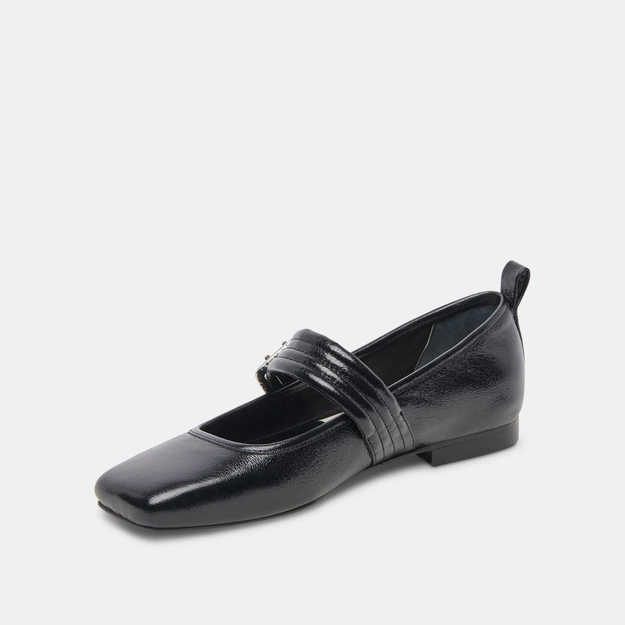 ARORA BALLET FLATS MIDNIGHT CRINKLE PATENT