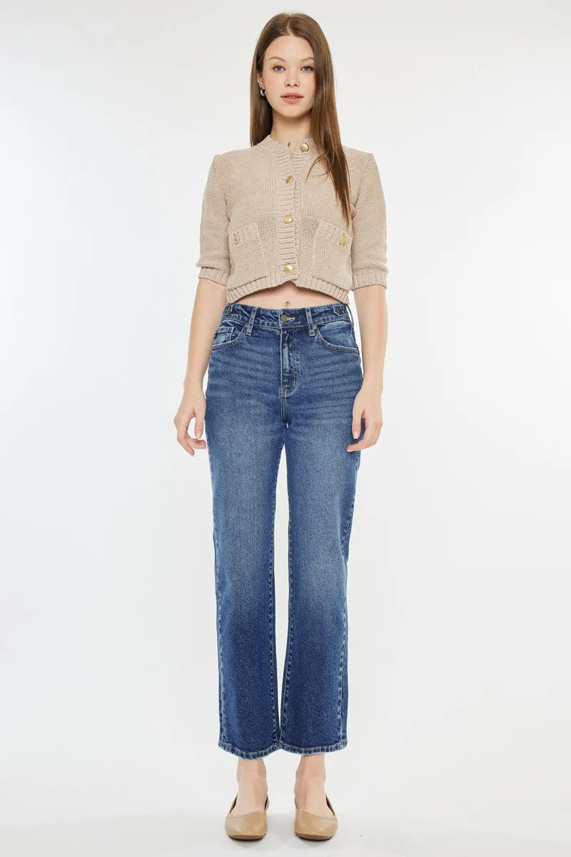 Ashley High Rise True Straight Jeans