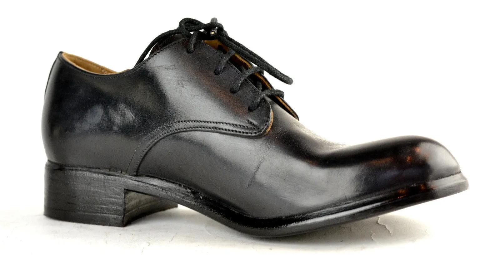 Asym derby  |  Black cordovan