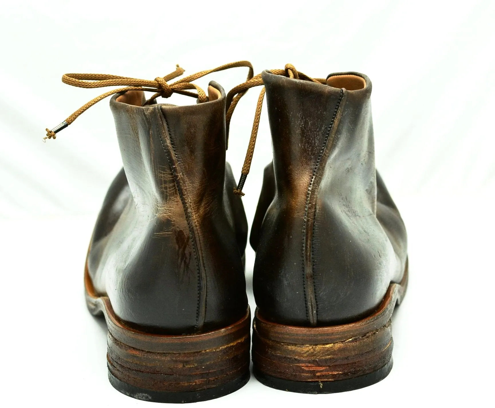 Asym derby boot  |  Burnt choc | cordovan