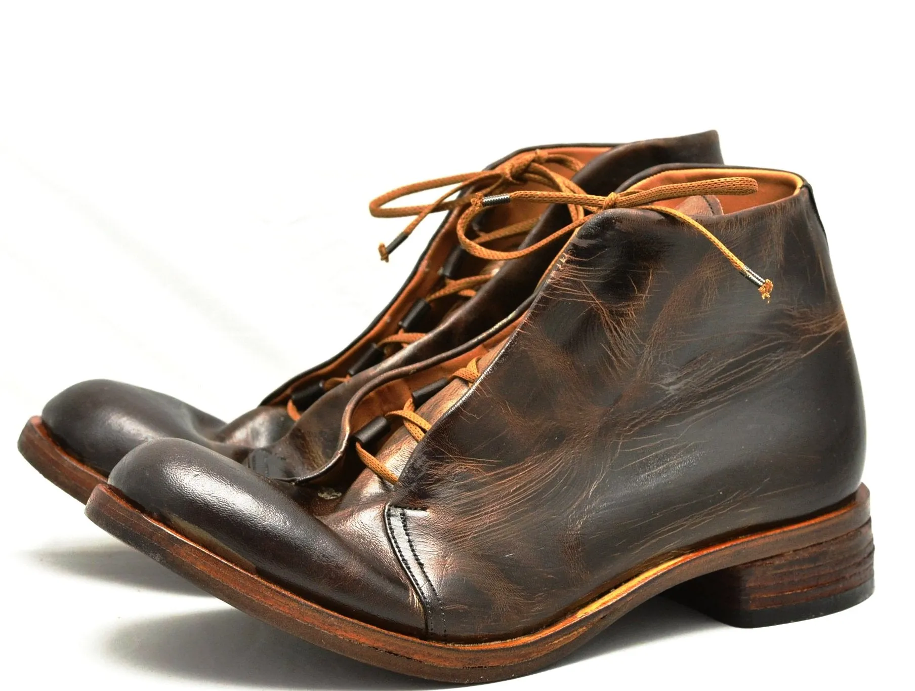 Asym derby boot  |  Burnt choc | cordovan