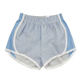 Baby Blue Seersucker Wind Short