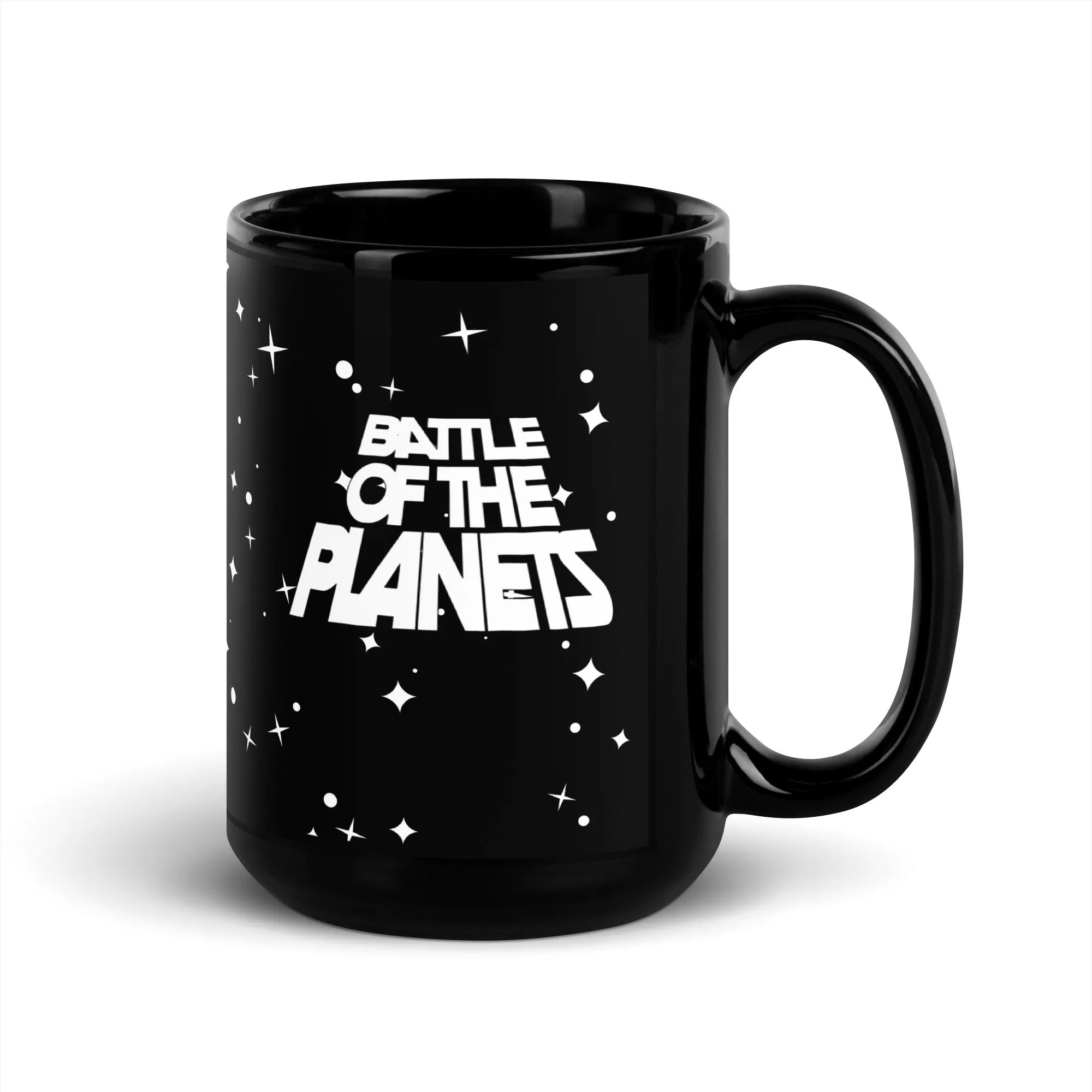 Battle Of The Planets Black Glossy Mug