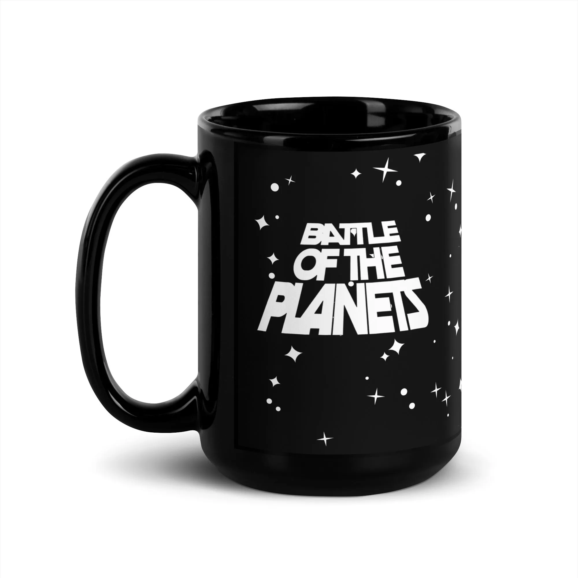 Battle Of The Planets Black Glossy Mug