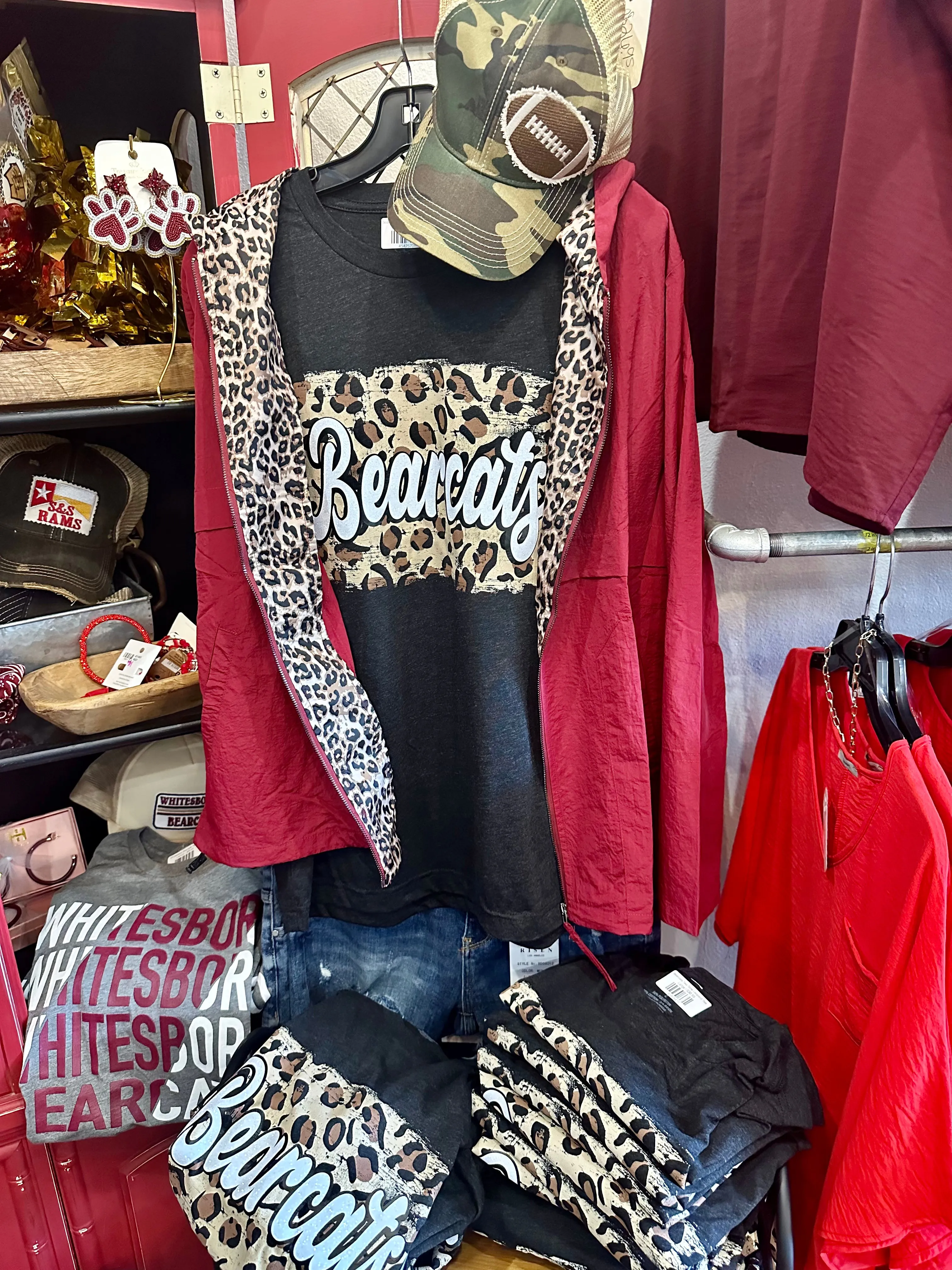 Bearcats Two Tone Leopard Tee