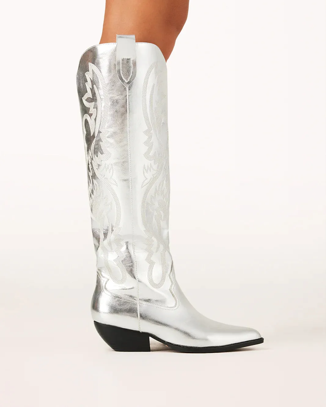 Billini Wilden Cowboy Boot ~ Silver