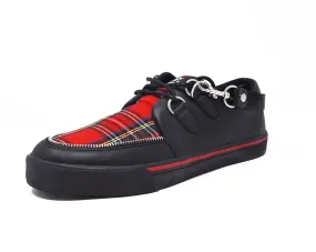 Black TUKskin & Red Tartan Sneaker