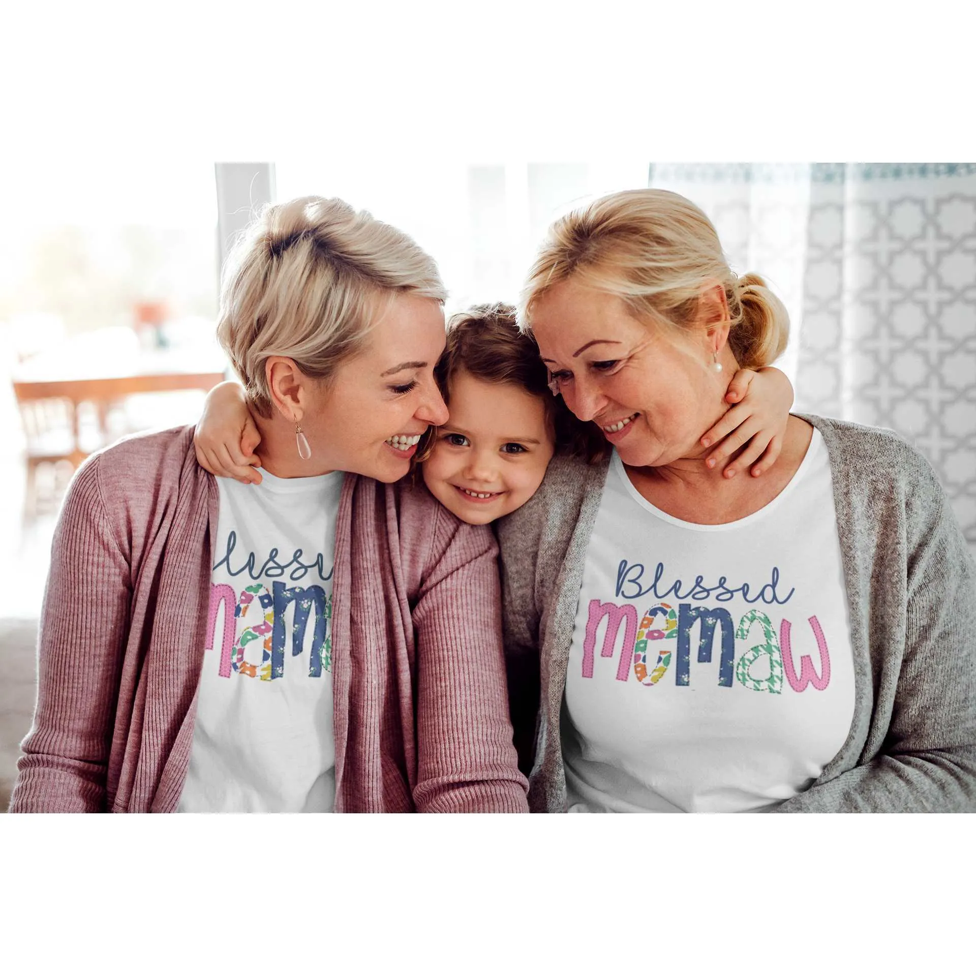 Blessed Mama - Blessed Grandma T-shirt - White