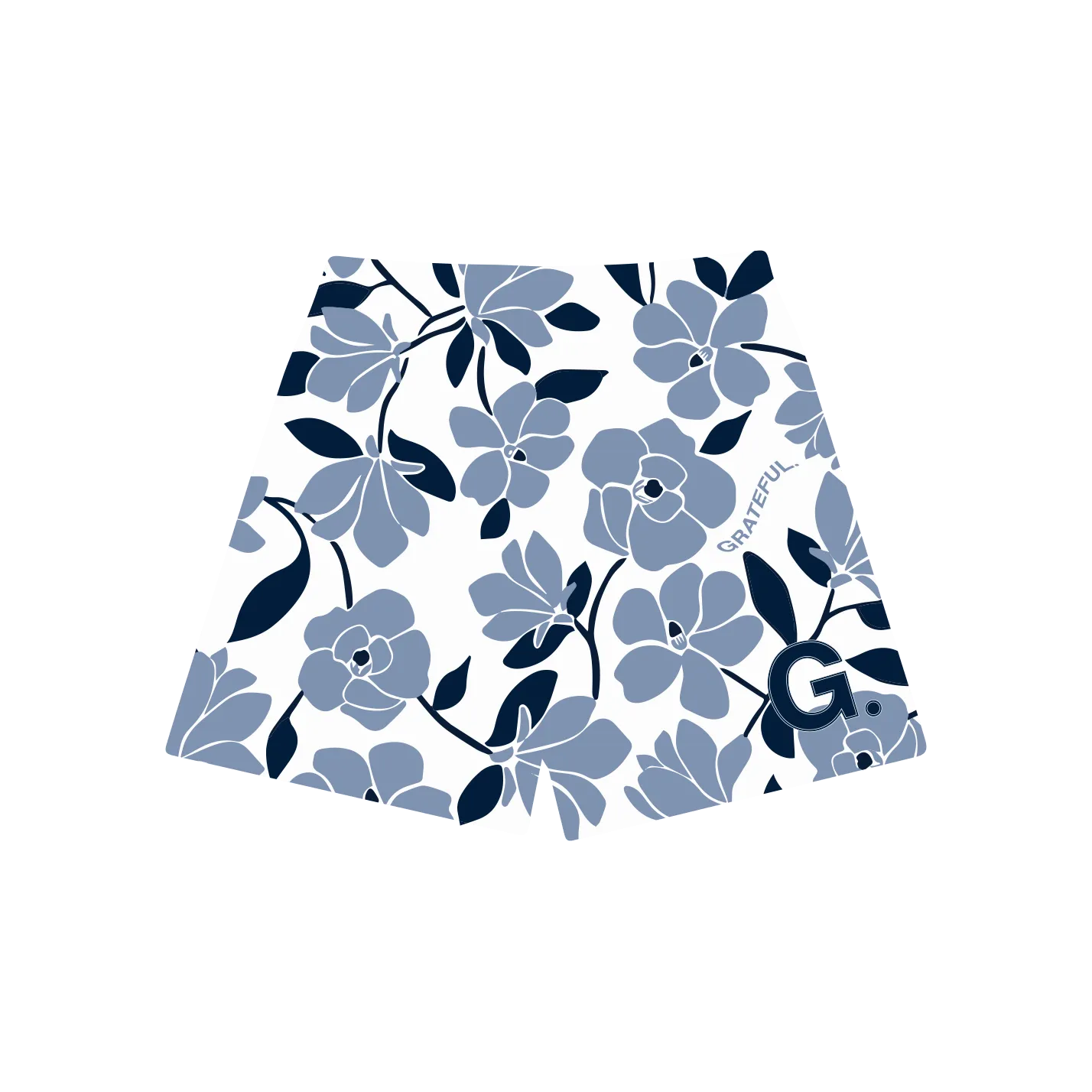 Blue Blossom Mesh Shorts