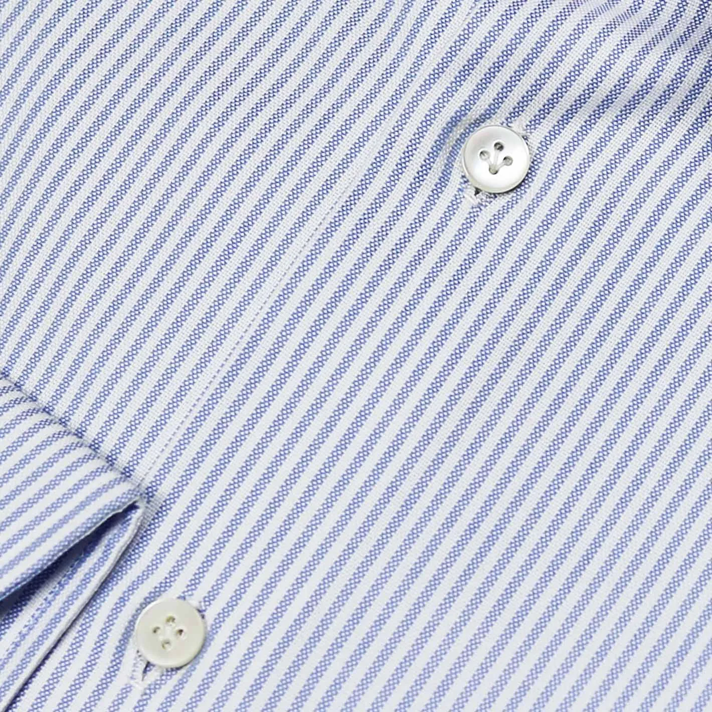 Blue White Striped Oxford Button Down Shirt