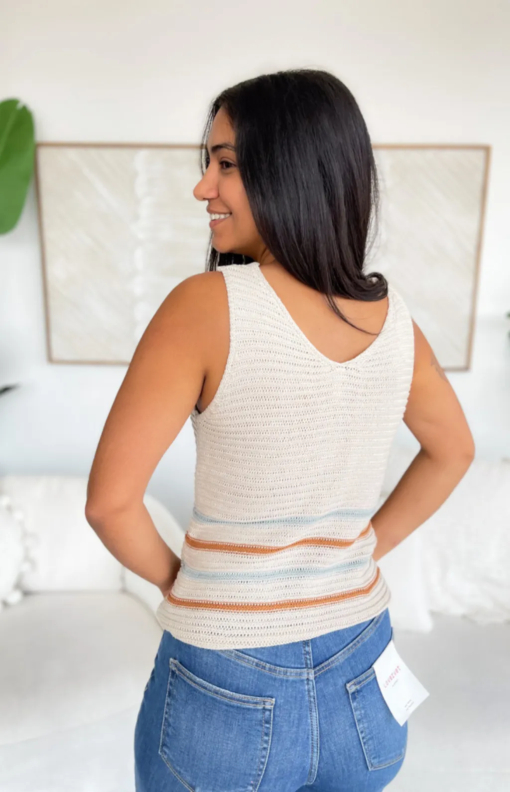 Briella Knit Striped Tank Top