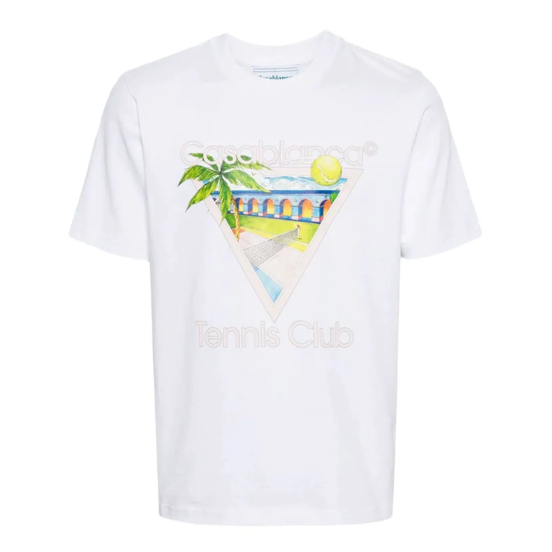 CASABLANCA TENNIS CLUB T-SHIRT PASTEL WHITE