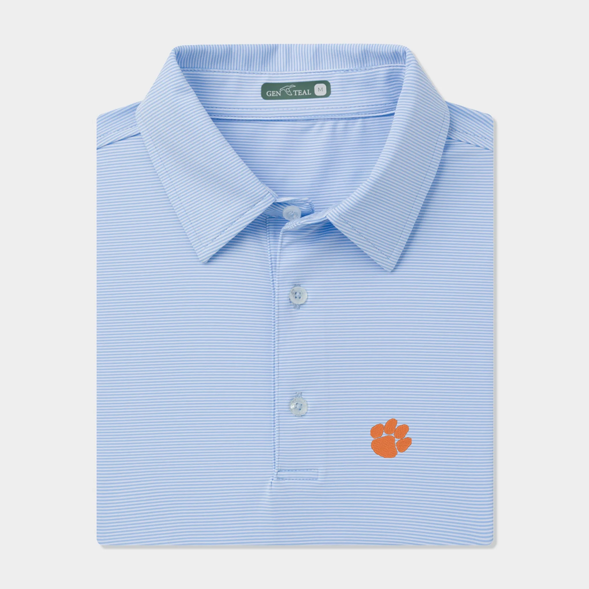 Clemson Pinstripe Performance Polo