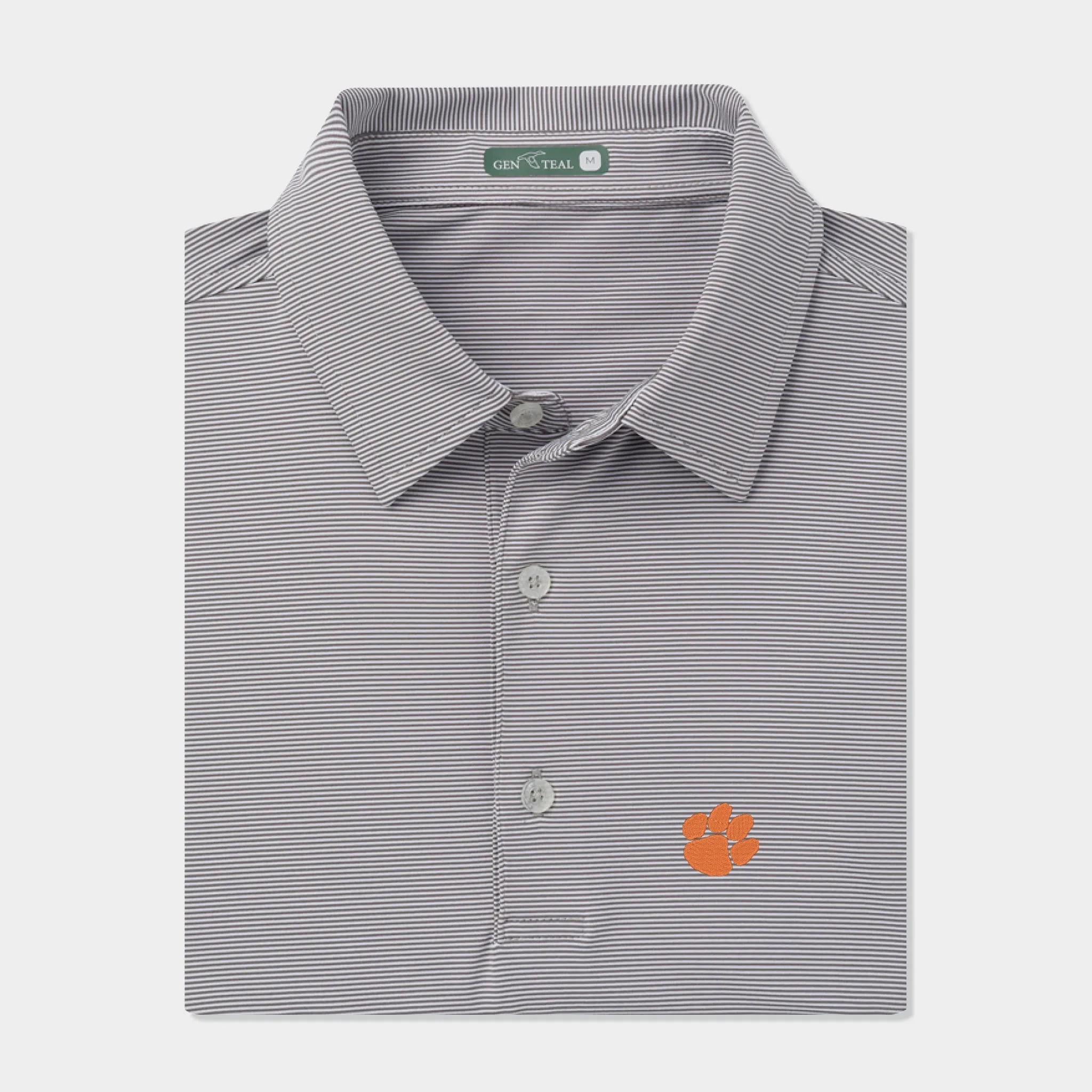 Clemson Pinstripe Performance Polo