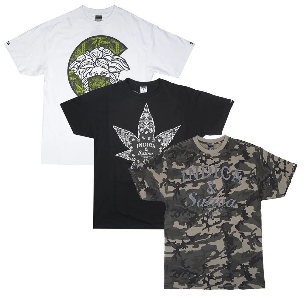 CROOKS & CASTLES ASSORTED DIRTY T-SHIRTS - CCSTD05