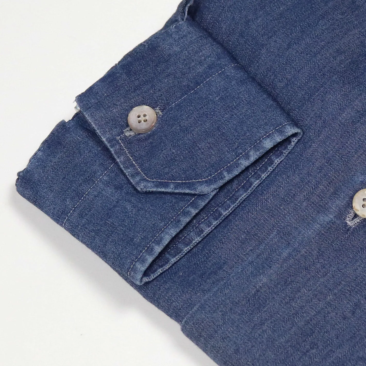 Dark Blue Denim Cutaway Shirt