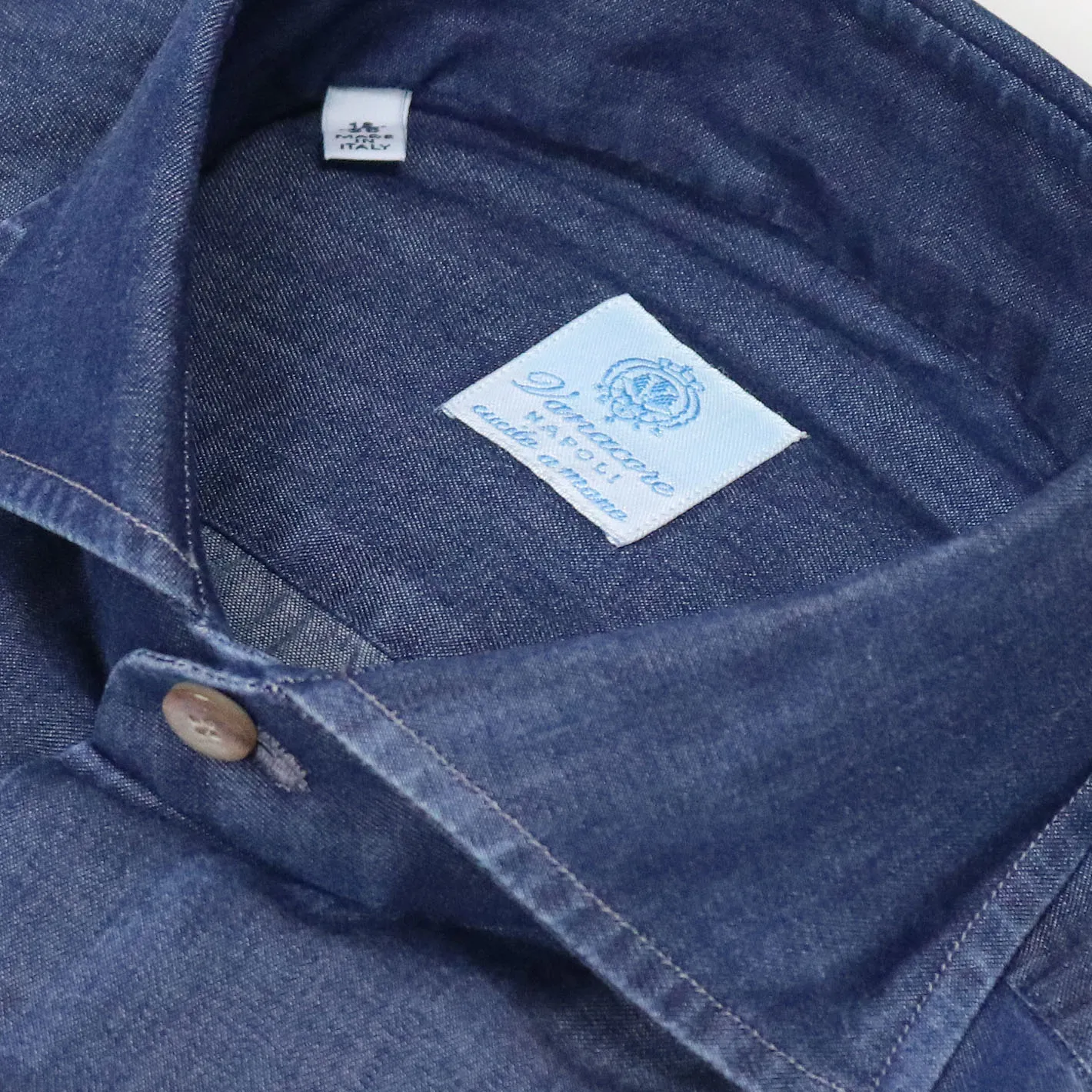 Dark Blue Denim Cutaway Shirt