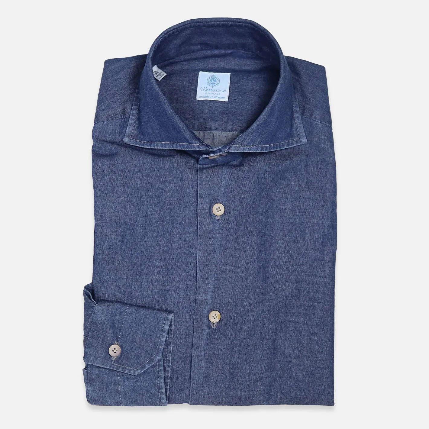 Dark Blue Denim Cutaway Shirt