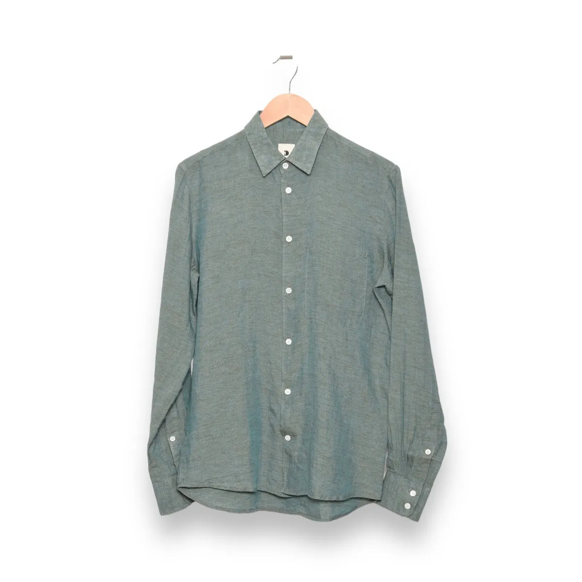 Delikatessen Feel Good Shirt D715/P36 green iridescent linen