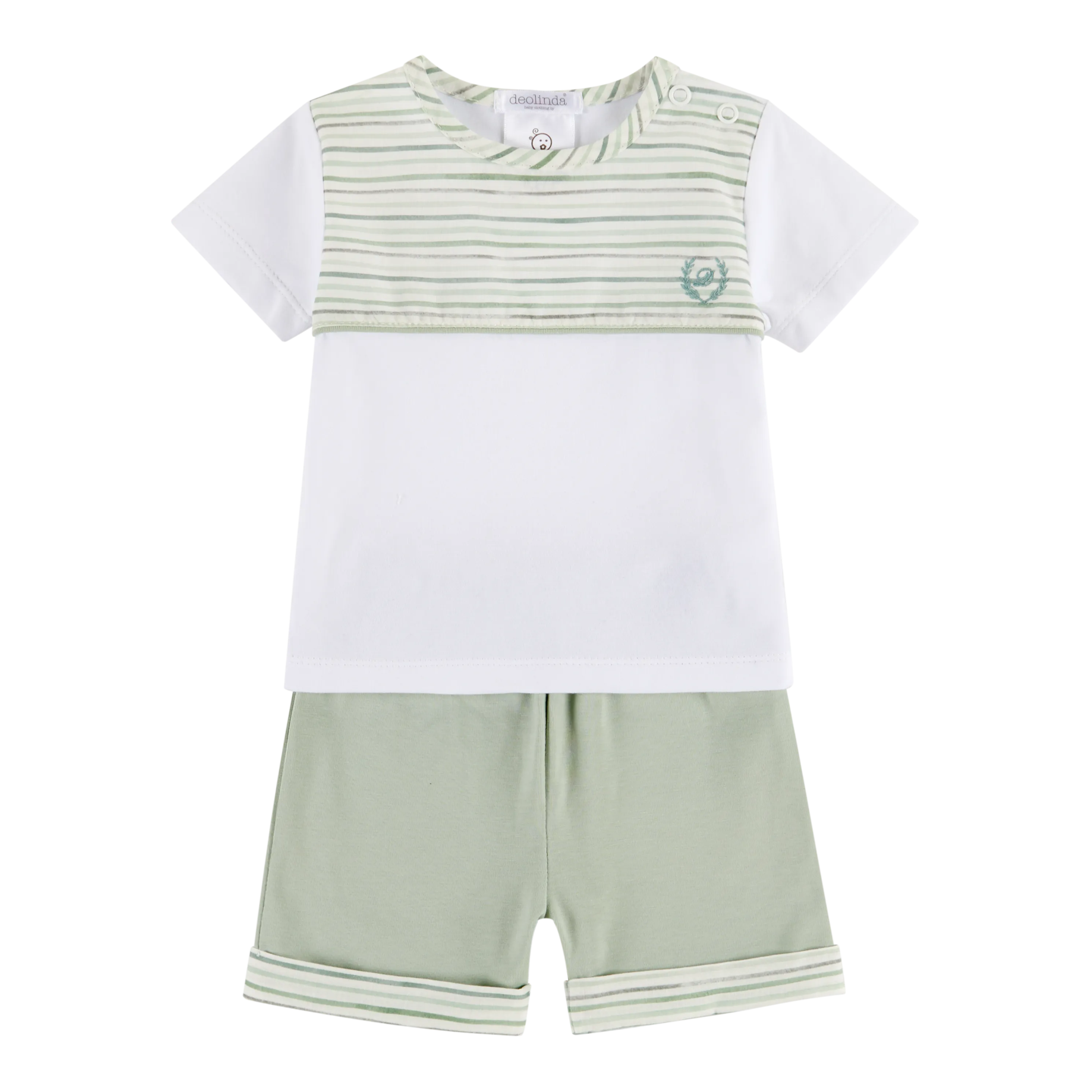 Deolinda Boys Oliver Striped Shorts Set