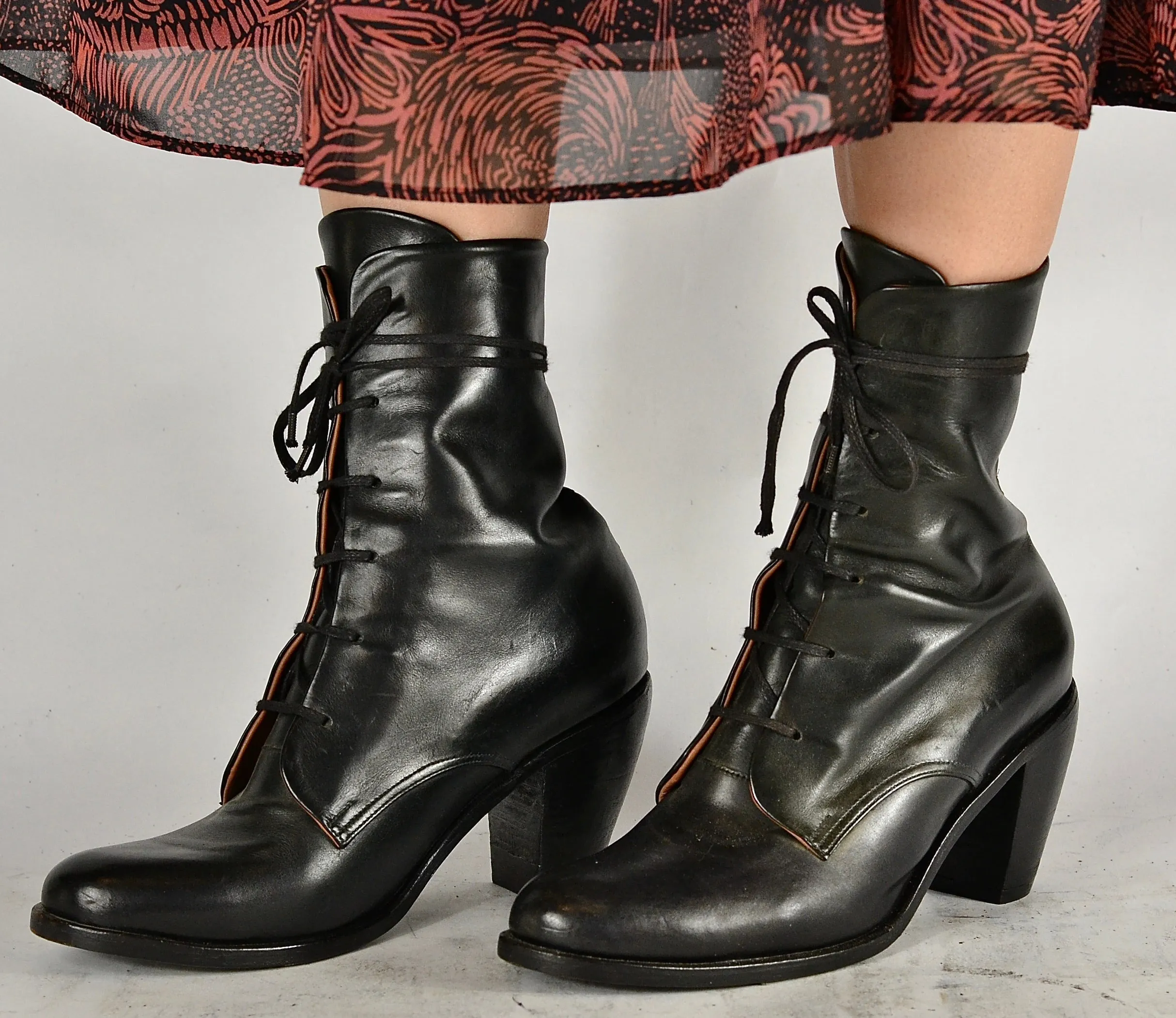 Derby Boot heel   | Black | calf