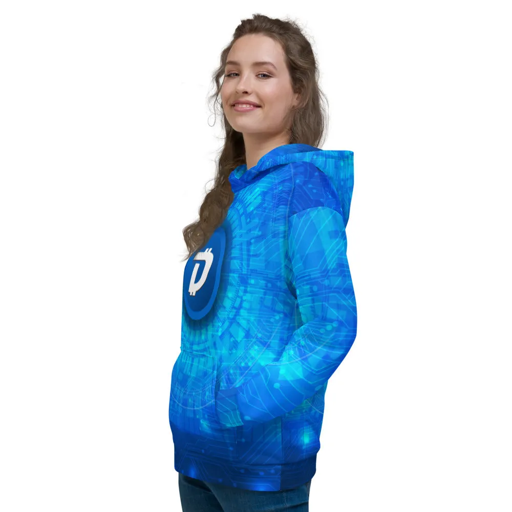 DigiByte AOP Blue Women's Hoodie