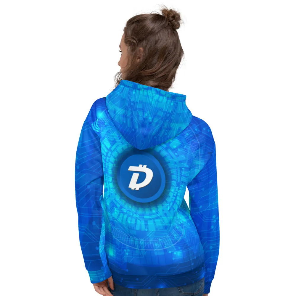 DigiByte AOP Blue Women's Hoodie