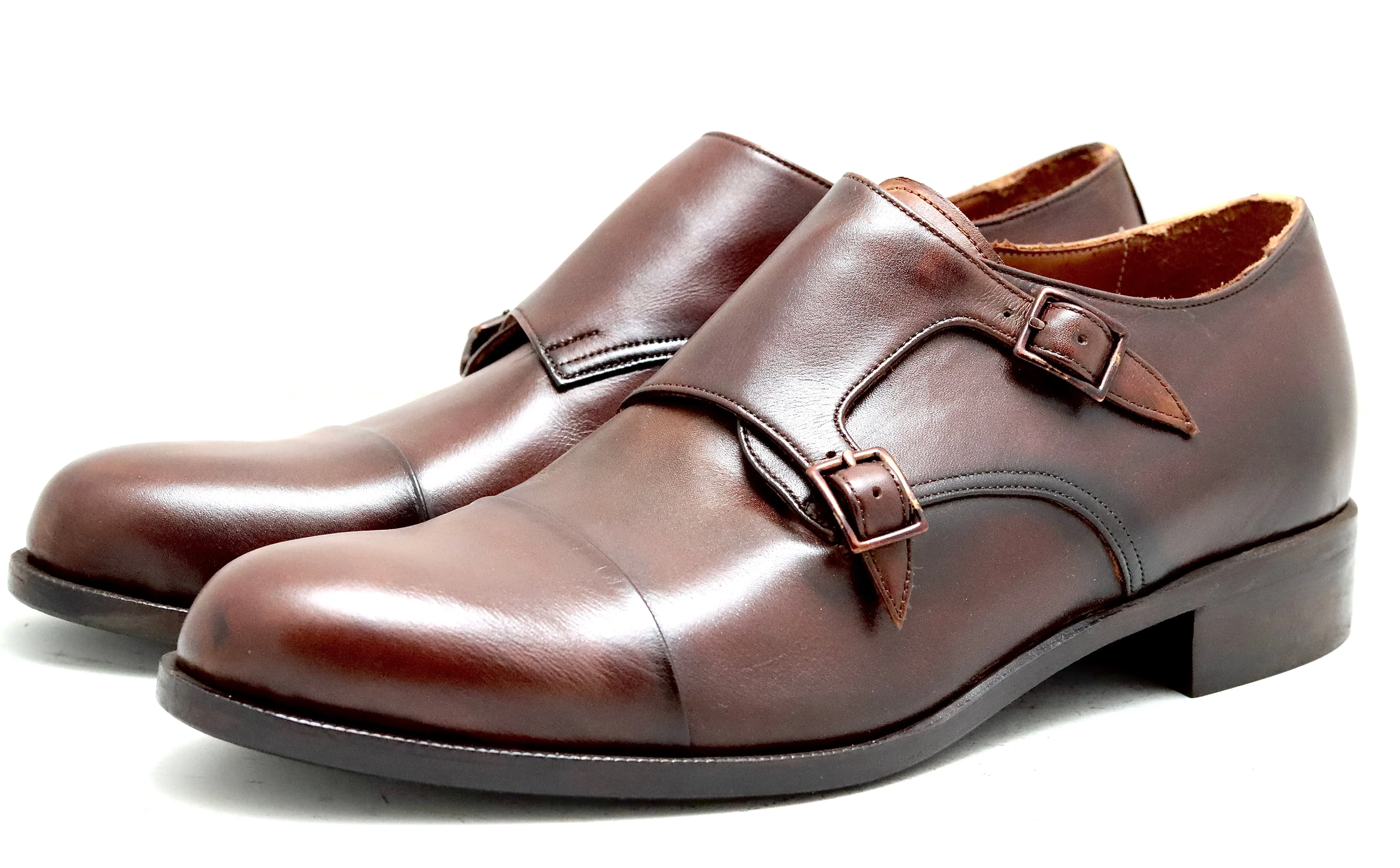 Double Monk  |  burgundy brown | box calf