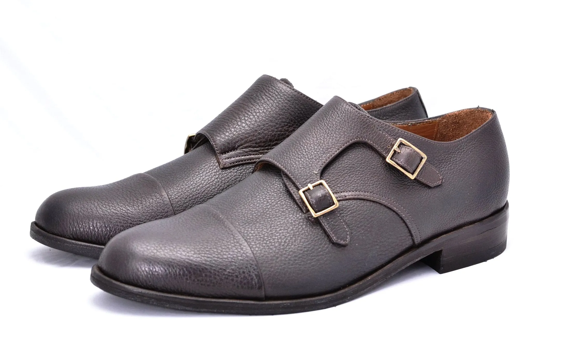 Double Monk  |  Choc pebble grain calf