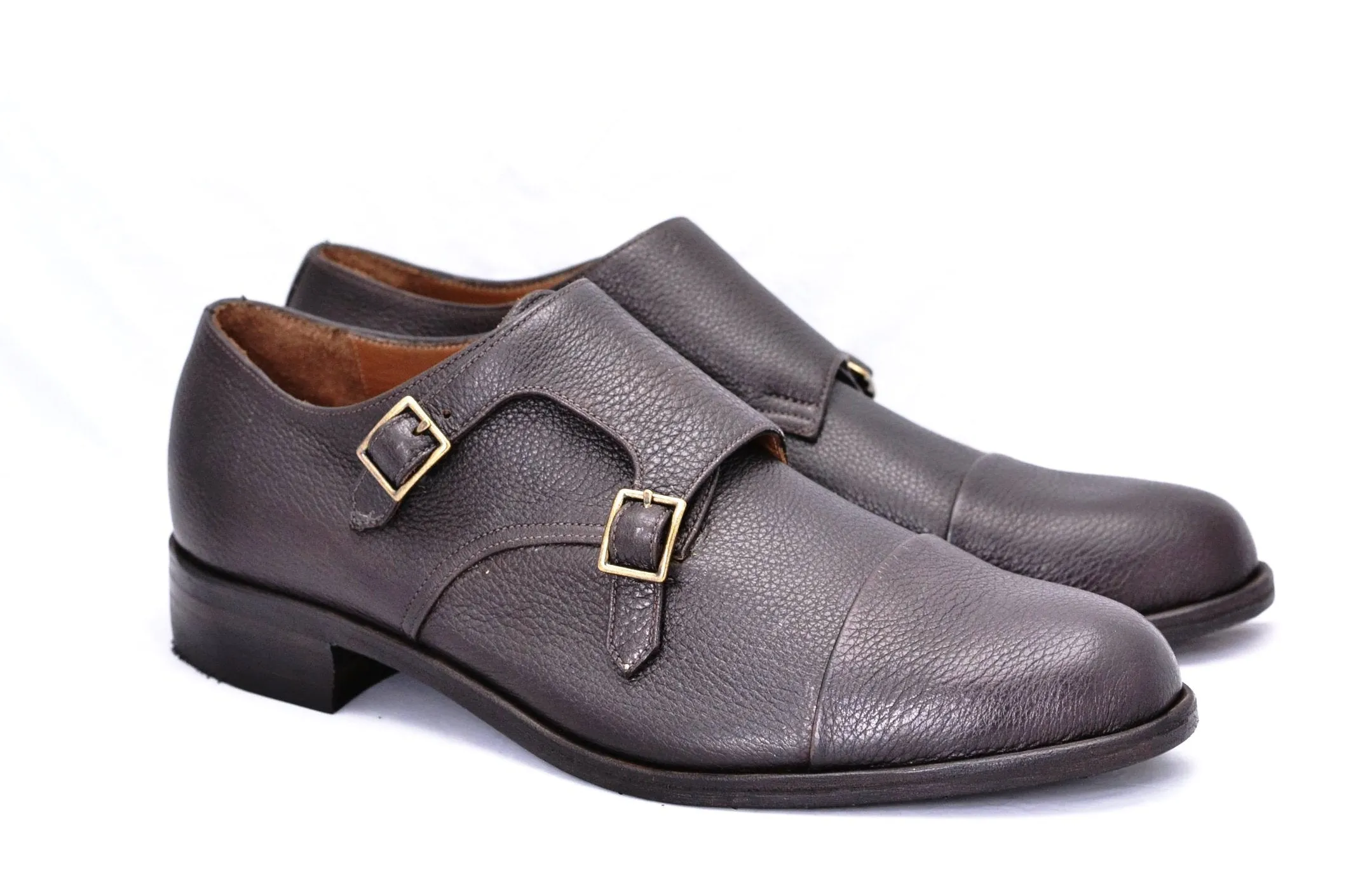 Double Monk  |  Choc pebble grain calf