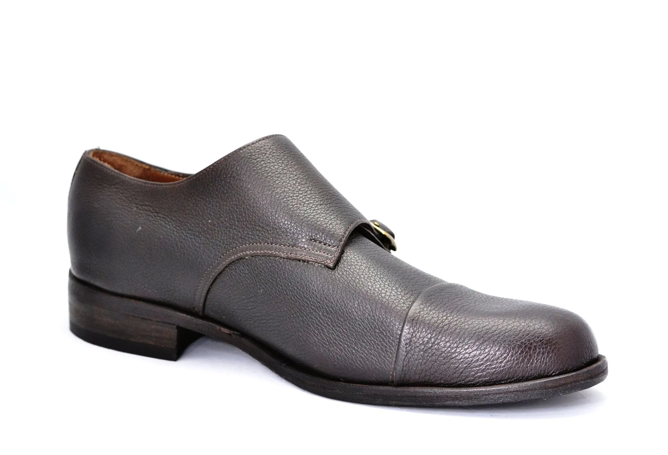 Double Monk  |  Choc pebble grain calf