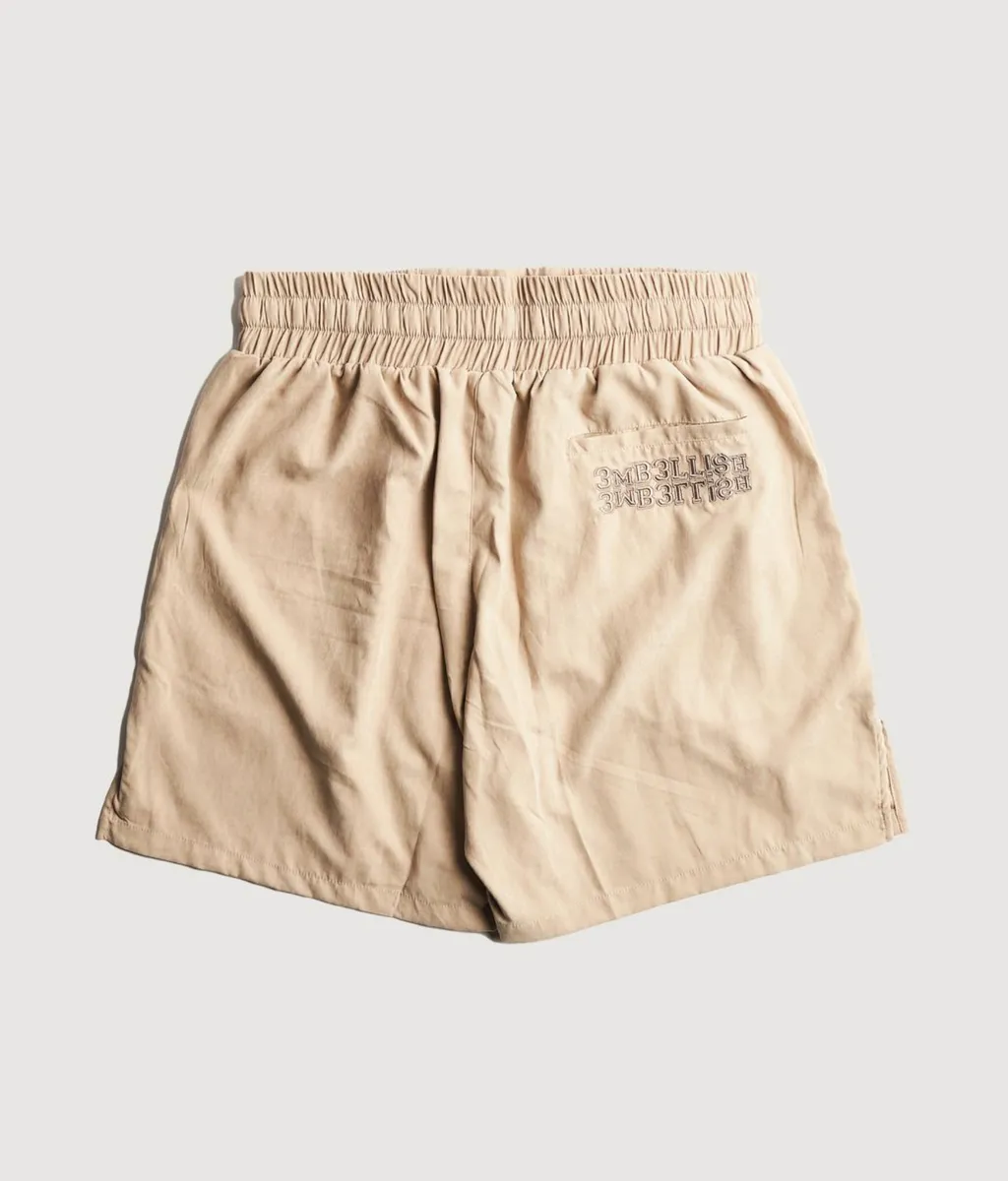 EMBELLISH NILE SHORTS  (EMBSPR224-008)-TAN