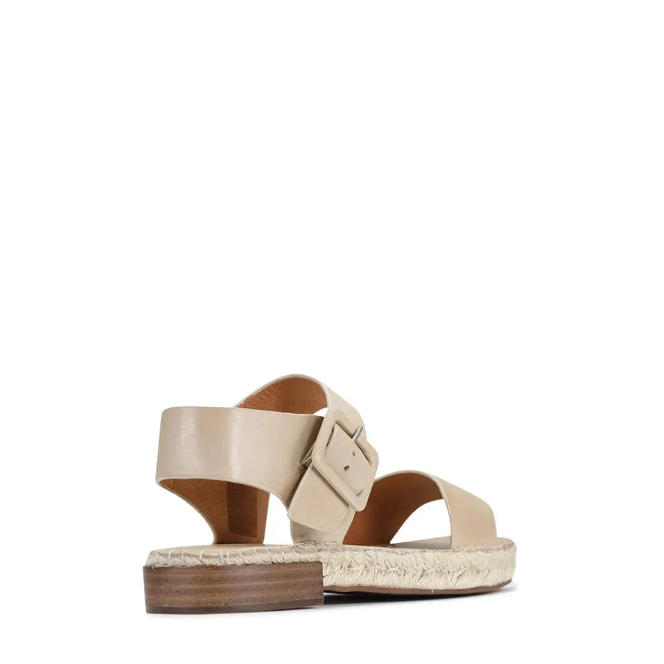 Espy Leather Espadrille Sandals - Ecru