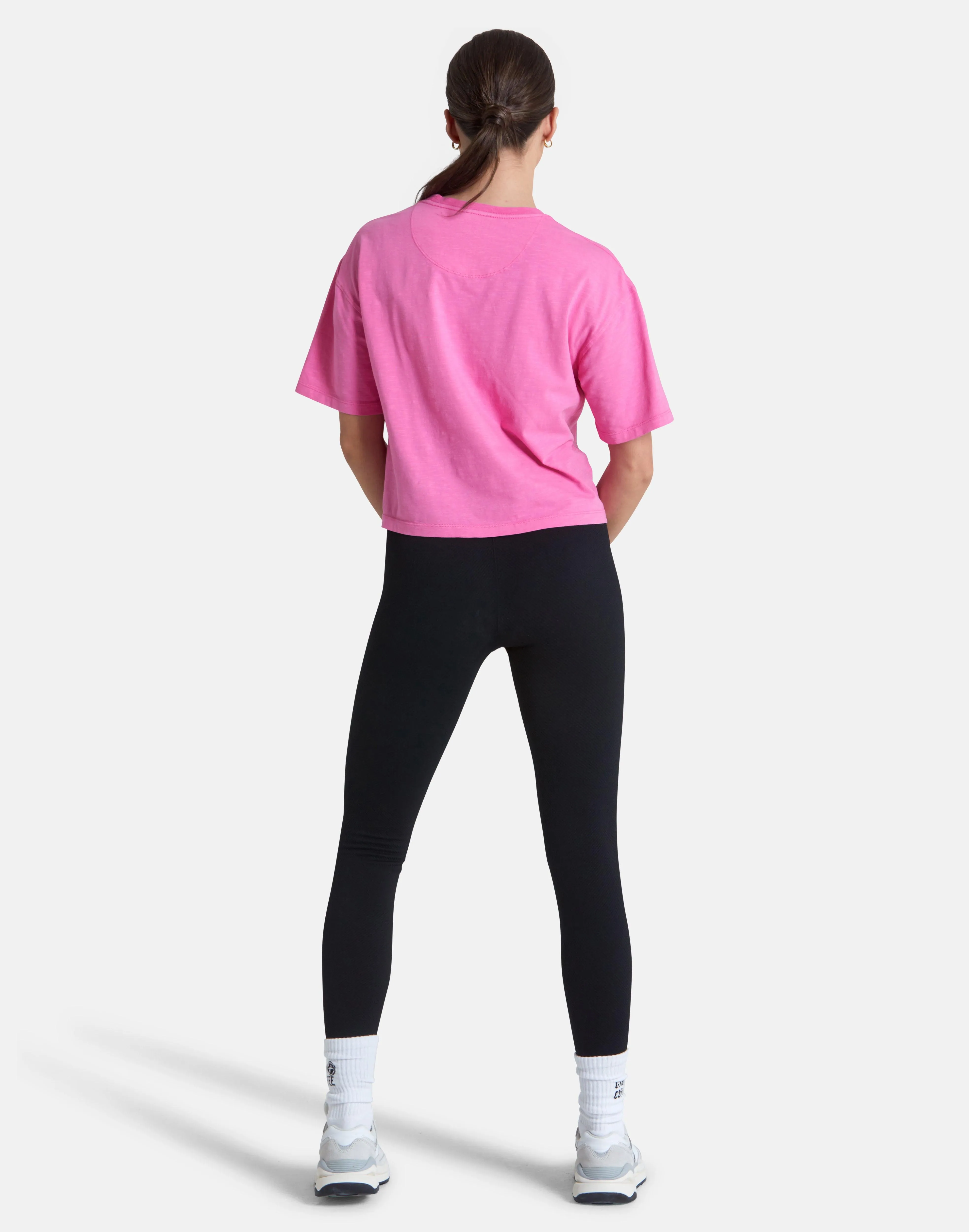 Essential Crop Tee In Empower Pink