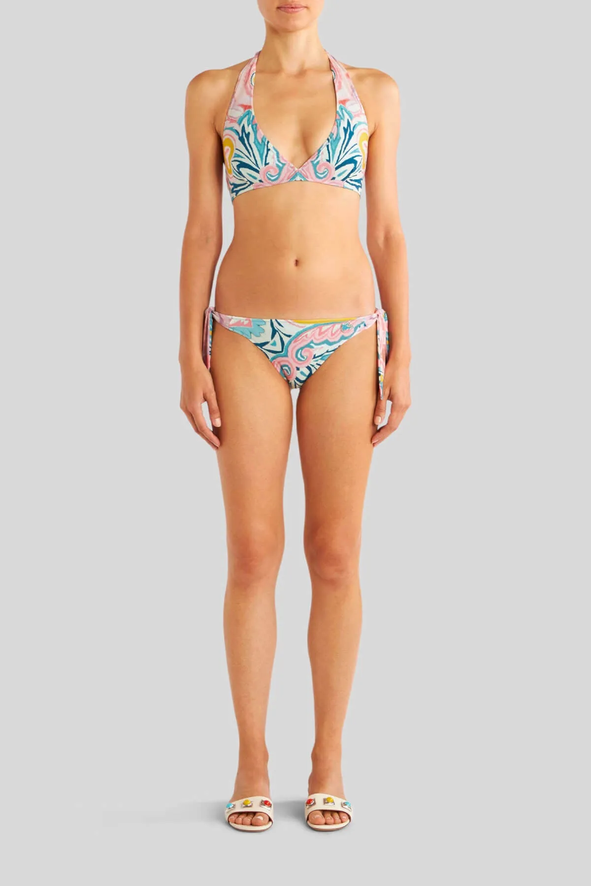 Etro Starburst Paisley Print Bikini - Light Blue