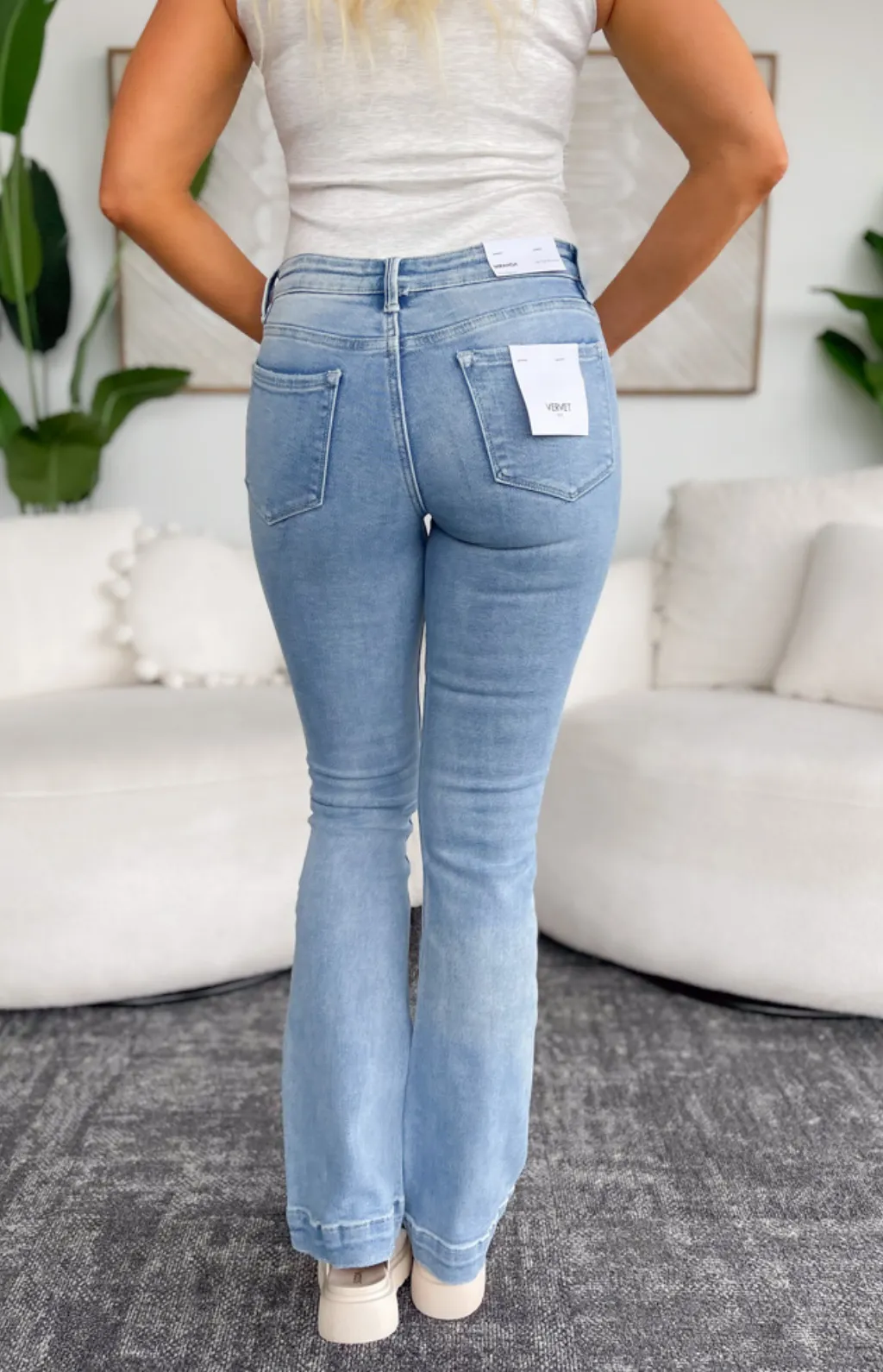 Evelynn High Rise Flare Vervet Jeans