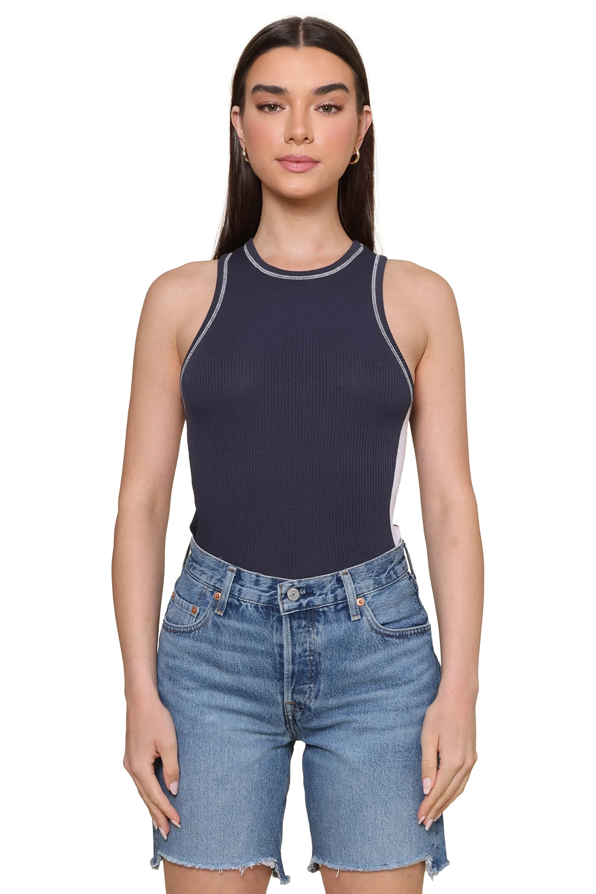 Frankie Contrast Rib Tank