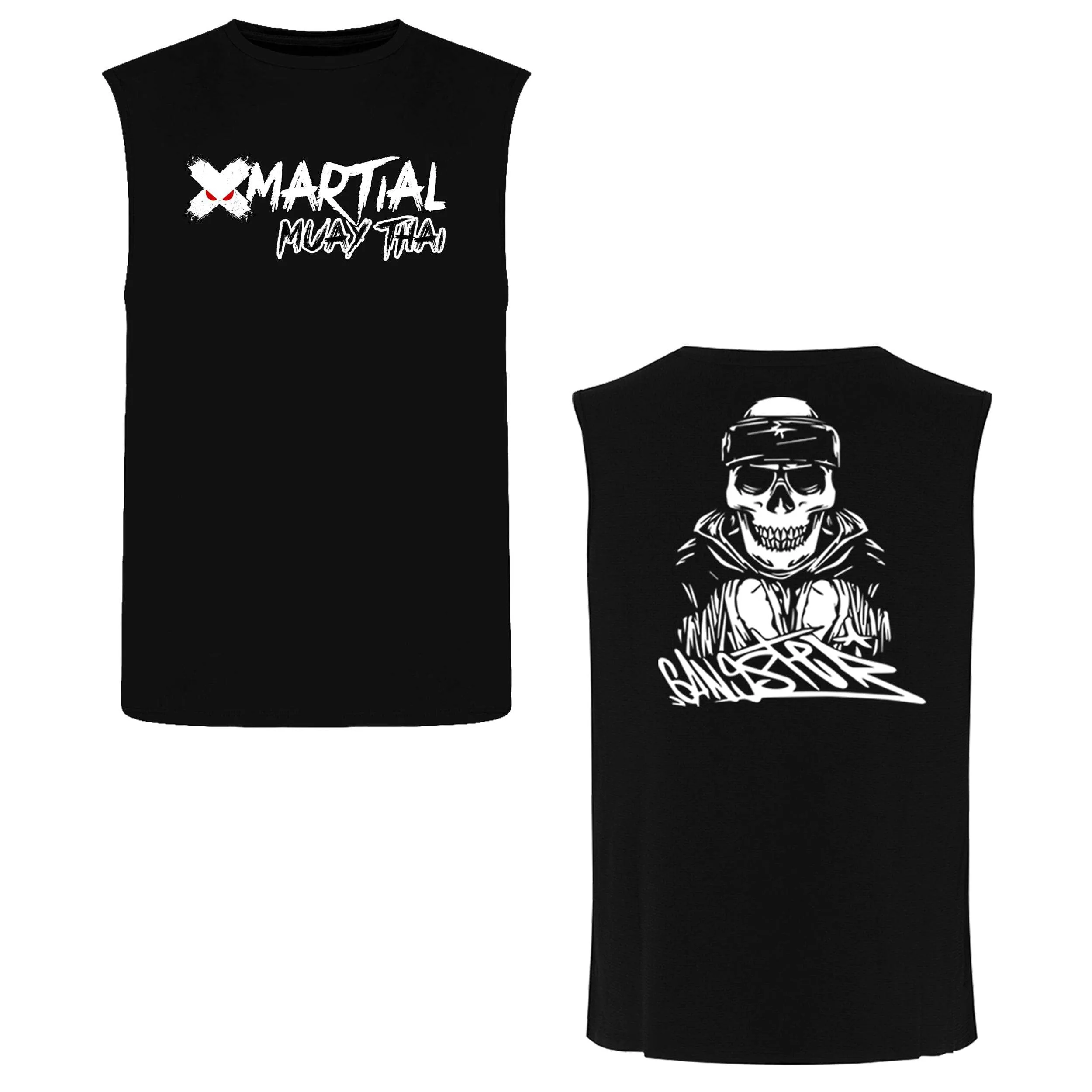 Gangster Skull Muay Thai Shirts & Hoodie