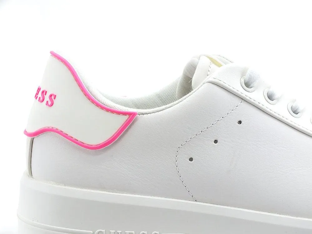 GUESS Sneaker Profilo Bicolor Fluo Logo White Fuxia FL6RKELEA12