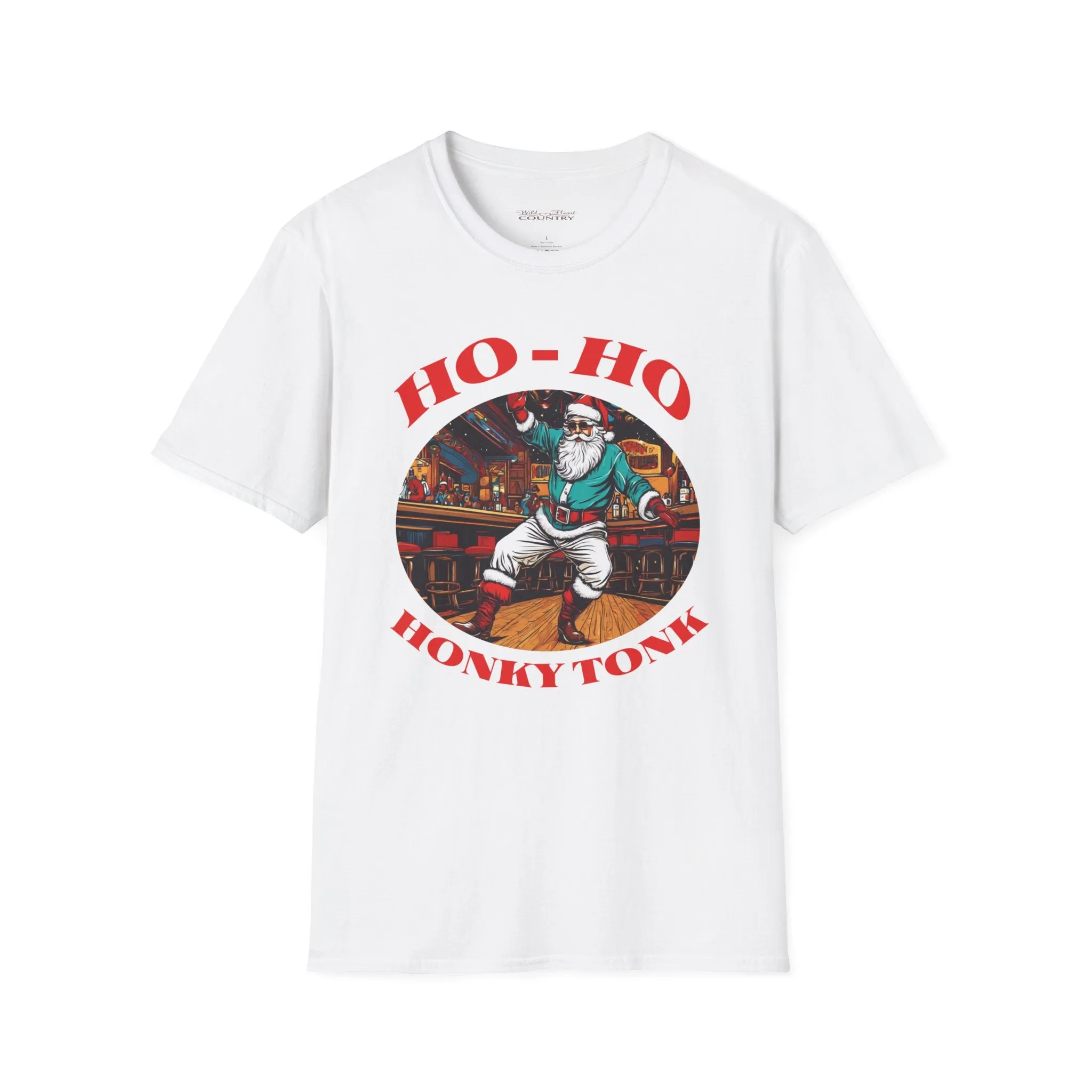 Ho-Ho Honky Tonk Tee, Christmas T-Shirt, Country Christmas shirt, Christmas Graphic Shirt