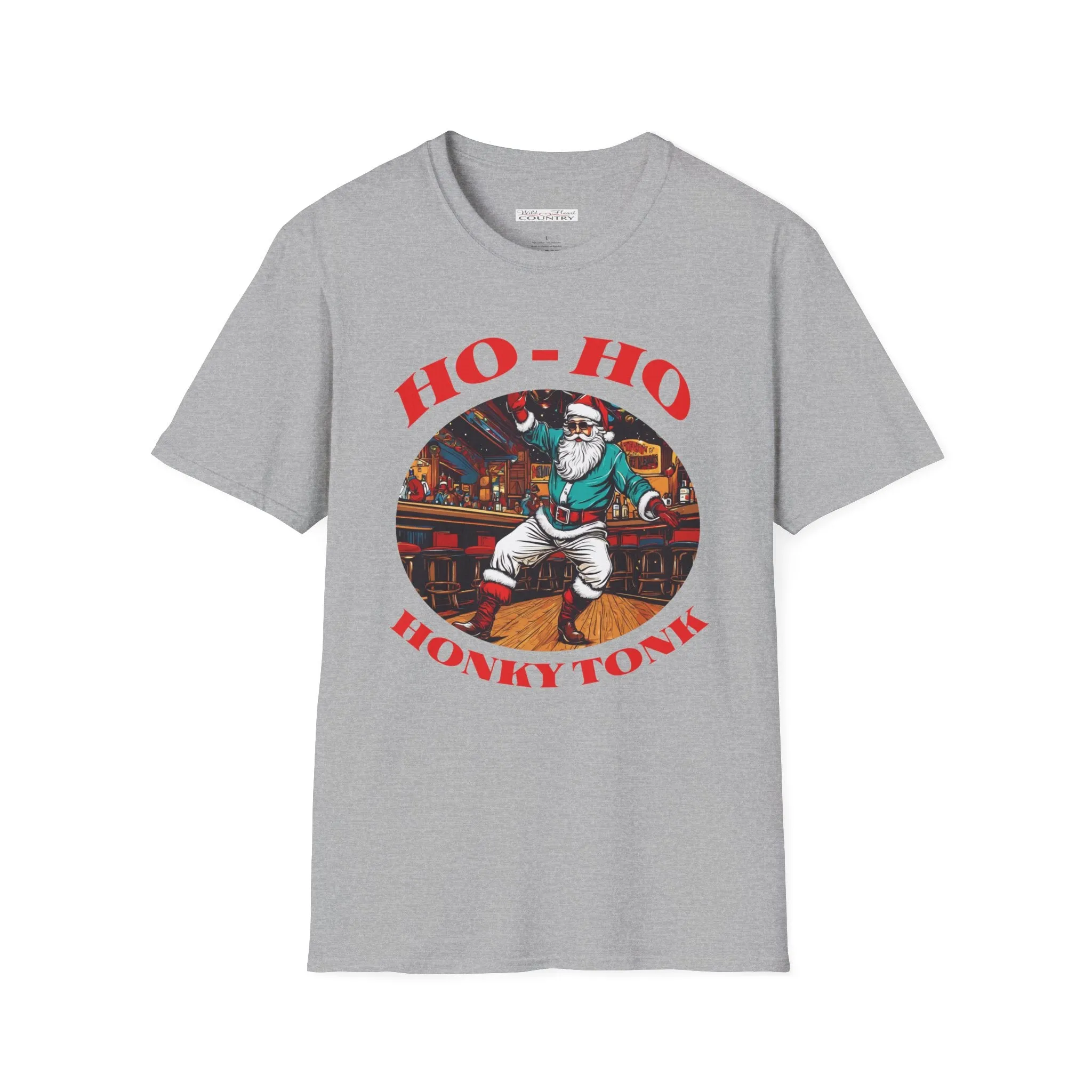 Ho-Ho Honky Tonk Tee, Christmas T-Shirt, Country Christmas shirt, Christmas Graphic Shirt