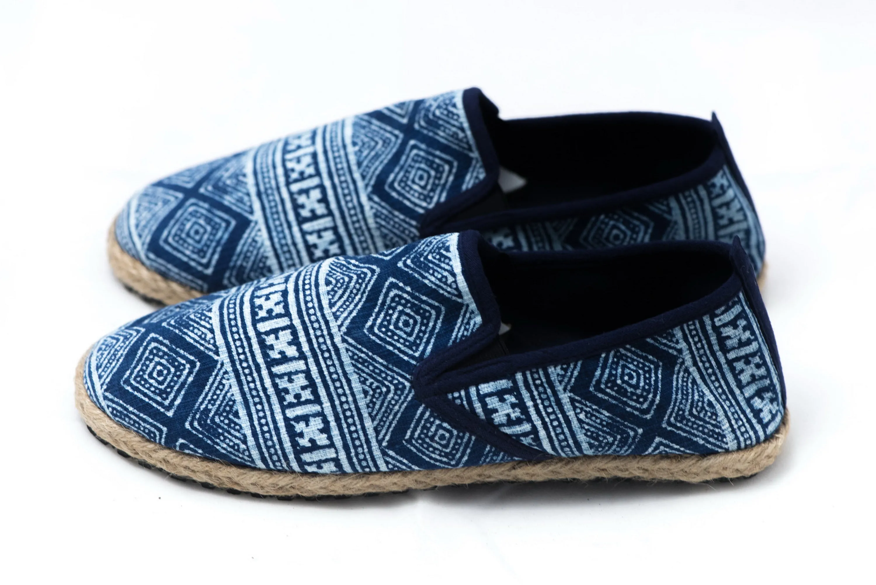 Indigo Hill Tribe Print Slip On Shoes