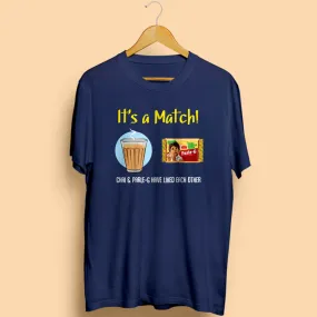 It's A Match: Chai & Parle G Half Sleeve T-Shirt