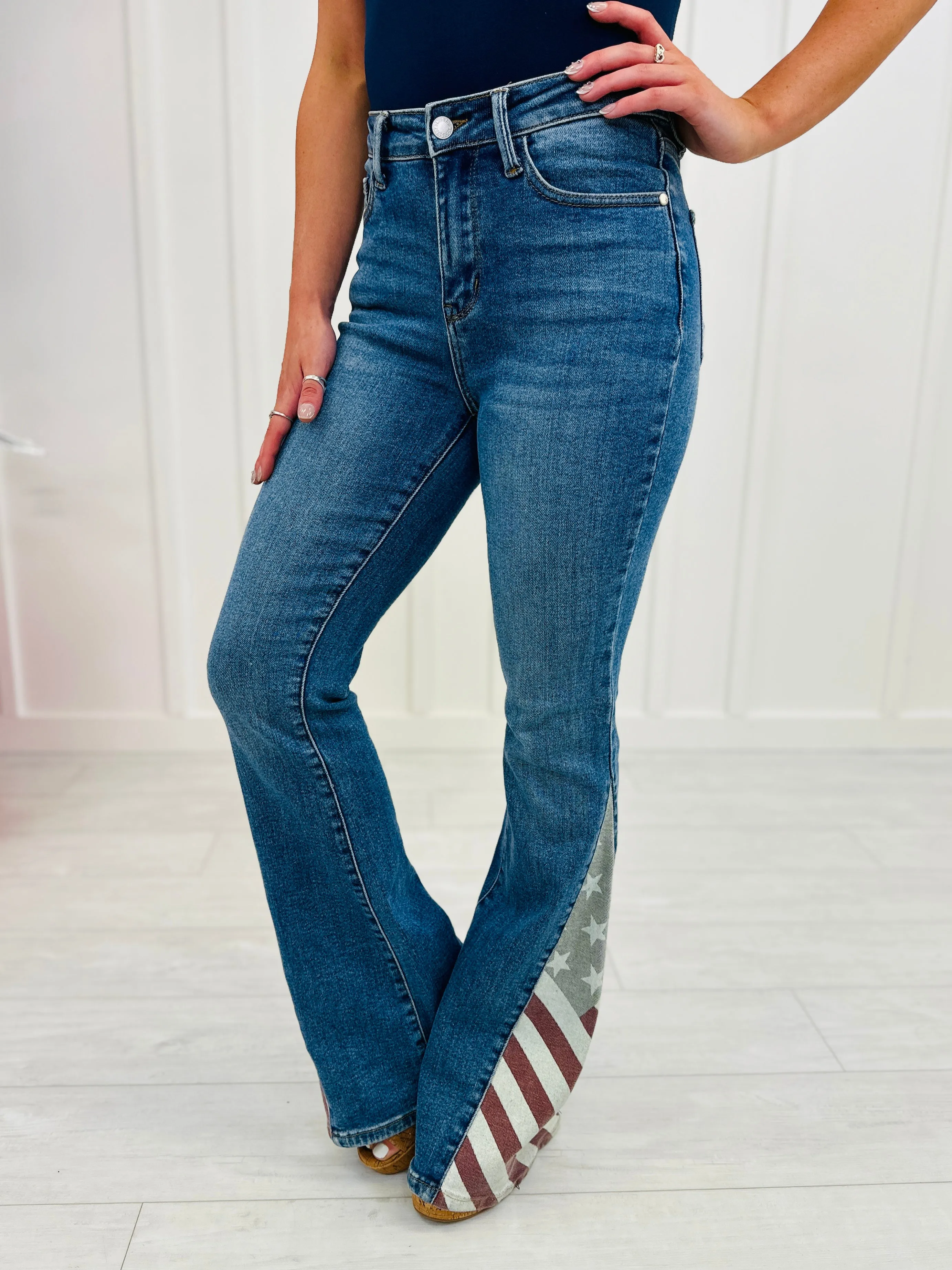 Judy Blue REG/CURVY Miss Americana Flare Jeans